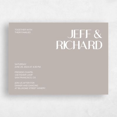 Beige Landscape Wedding Invitation - Millsboro Landscape