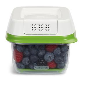 Rubbermaid FreshWorks Produce Saver Food Storage Container, Small, 2.5 Cup, Green