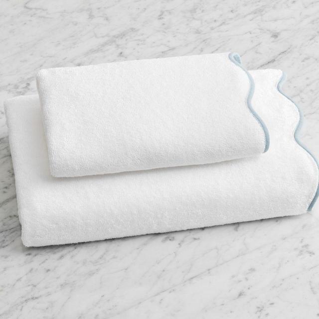 Julia Berolzheimer Lucy Scalloped Hand Towels, Blue