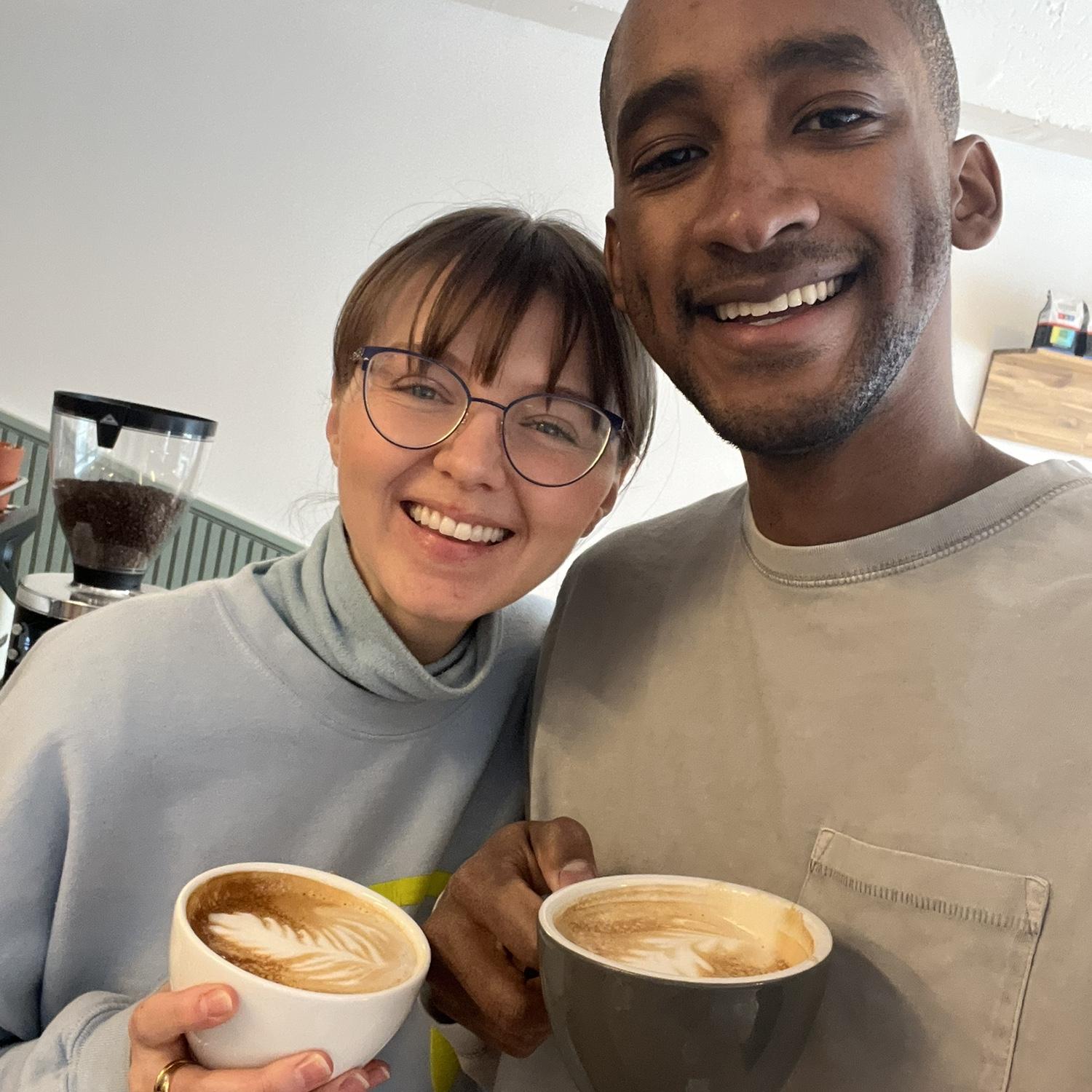 A good (and very caffeinated) time was had taking latte art lessons