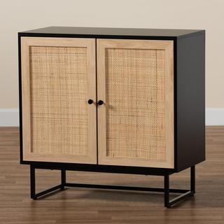 Declan Natural Rattan 2-Door Storage Cabinet