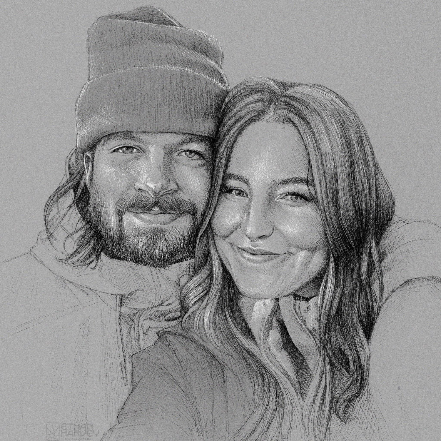 One of Marissa's friends, Ethan drew this photo for us ♡