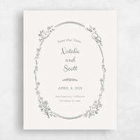 Beige Wedding Save the Date - Harper Portrait