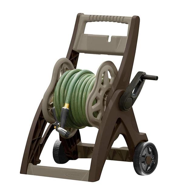 LS Line Hose Reel Cart Garden Hose Reel Cart Hose Cart Storage Durable Reel Extension Garden Hose Cord Reel Cart (Green)