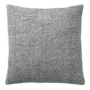 Faye Textured Linen Pillow Cover, 20", Sterling