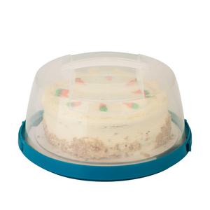 Honey-Can-Do® 10-Inch Round Cake Carrier in Clear/Blue
