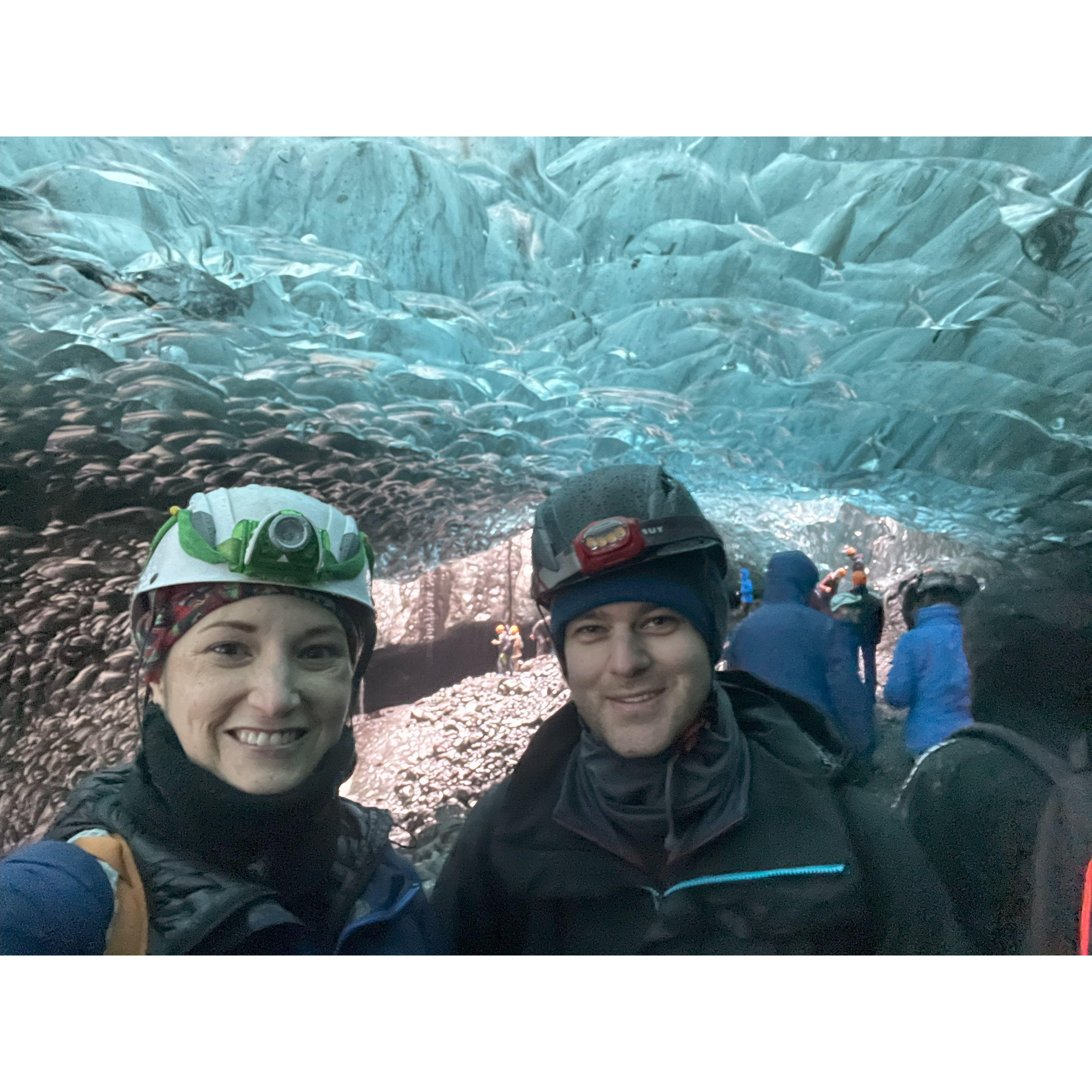 Glacier ice cave tour, Iceland, October 2021