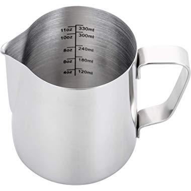 Espresso Steaming Pitcher 12 oz,Espresso Milk Frothing Pitcher 12 oz,Coffee Milk Frothing Cup,Coffee Steaming Pitcher 12 oz/350 ml