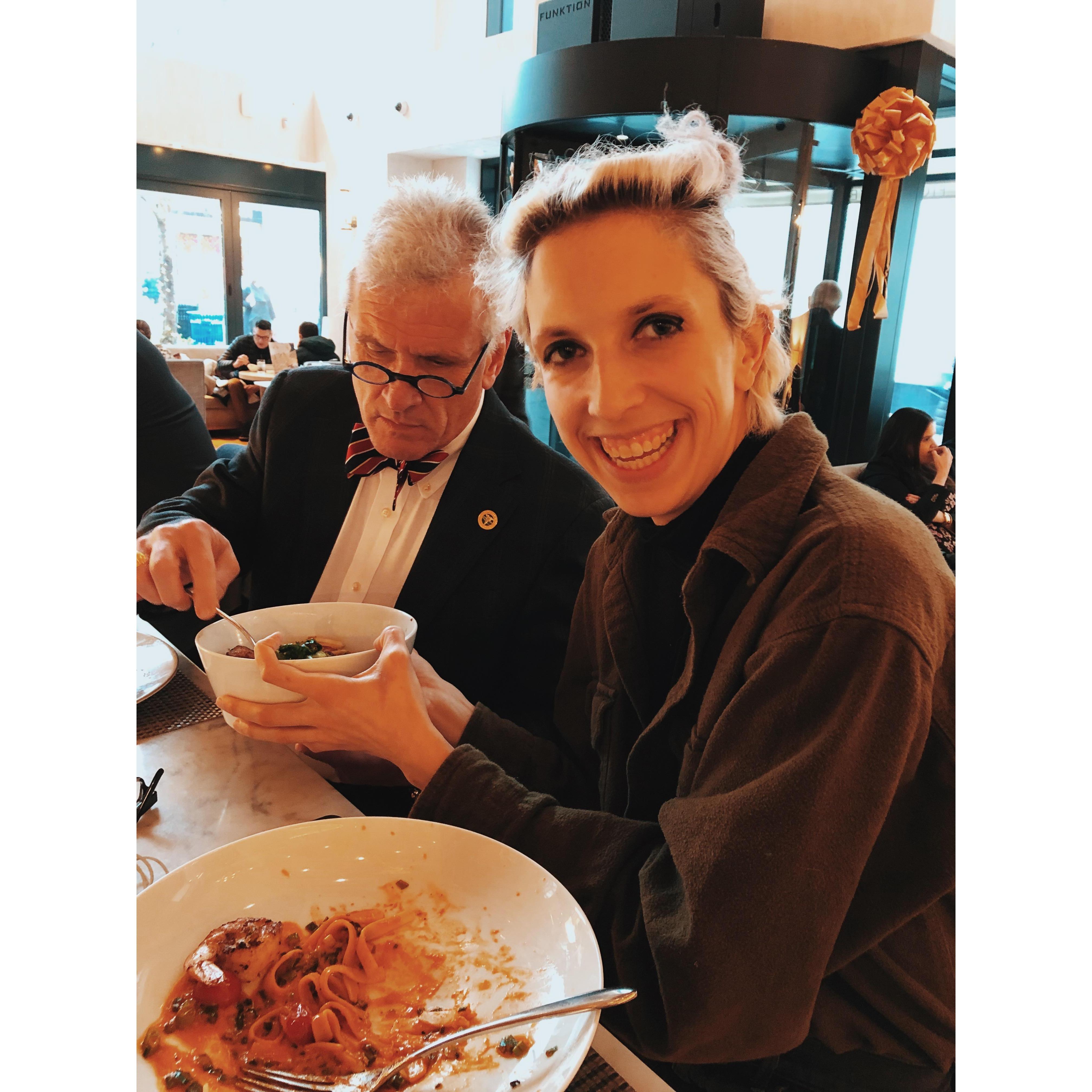 The only person in the entire world that Allison will share a bite of her food with is her father. This is true love.