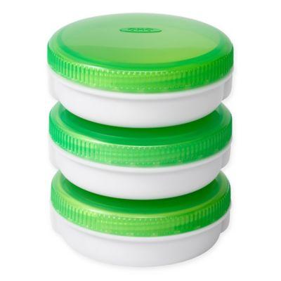 OXO Good Grips® 2 oz. On-the-Go Dressing Containers in Green/White (Set of 3)