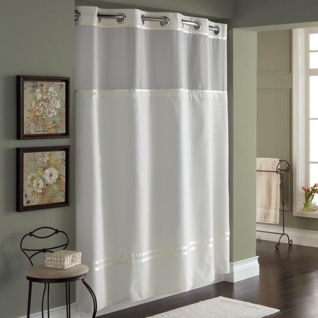 Hookless® Escape 71-Inch x 74-Inch Fabric Shower Curtain and Liner Set in Ivory