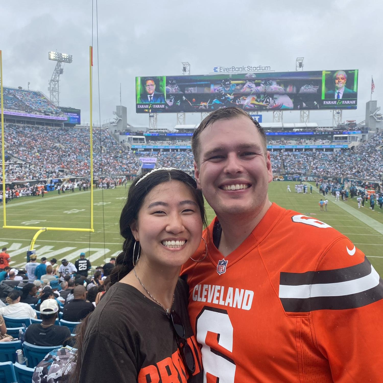 Jags v Browns! (Griffen was invested, Cece was just there for a good time)