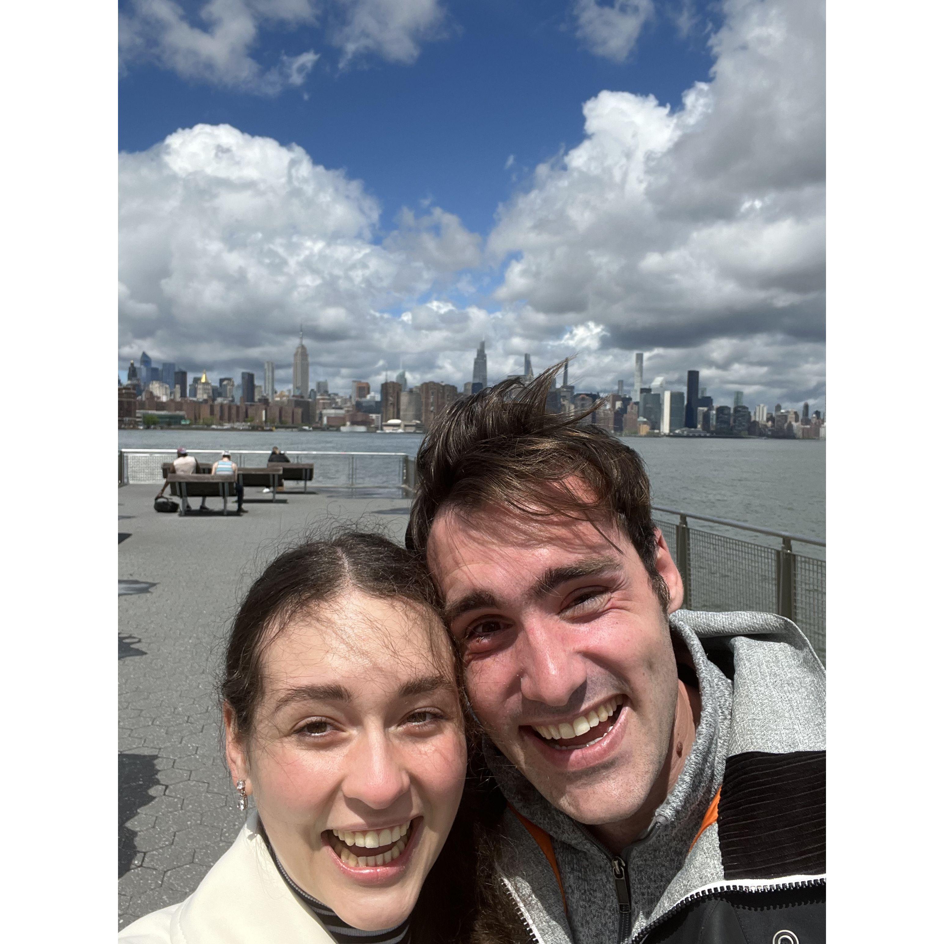 Can you tell we were excited to choose our engagement ring in NY together?