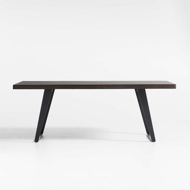 Yukon 80" Black Live Edge Wood Dining Table