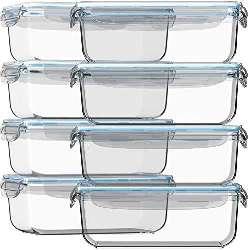 Klex Meal Prep Containers with Airtight Lids, BPA Free, Reusable Plastic  Food Container, 16 oz, Round, Black/Clear, 150 Sets