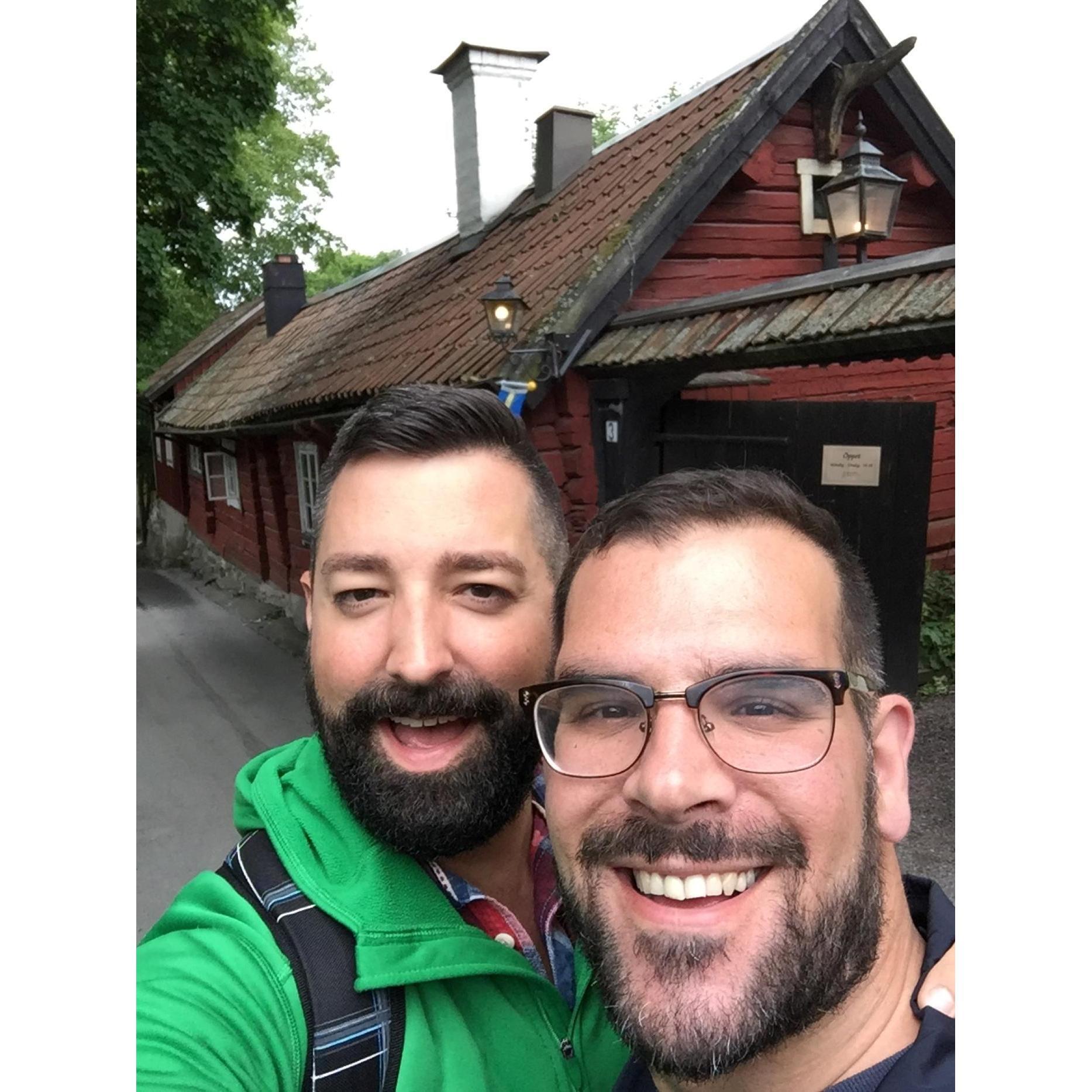 Two Vikings in a Viking Village.