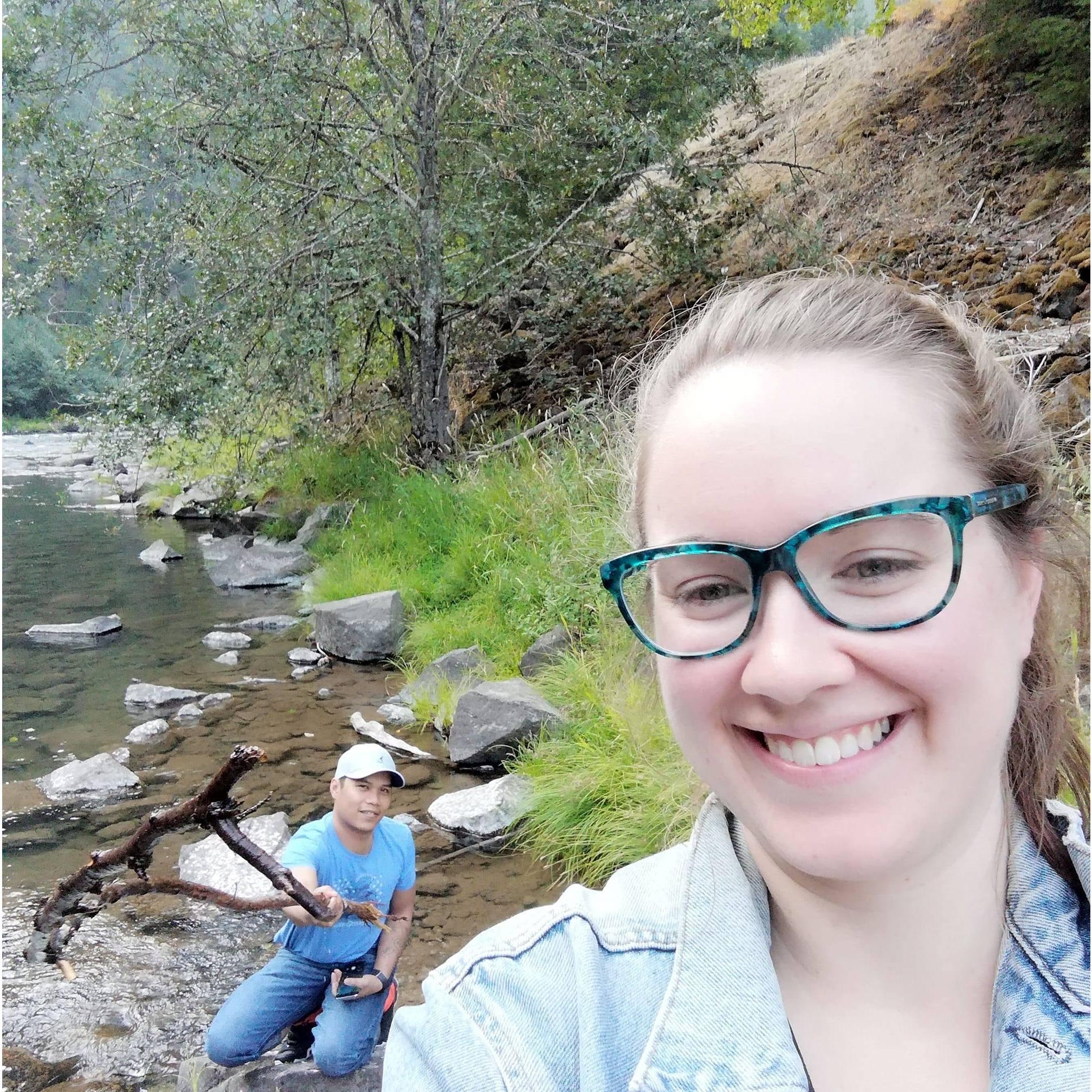 Messing around exploring the Clackamas River in Oregon