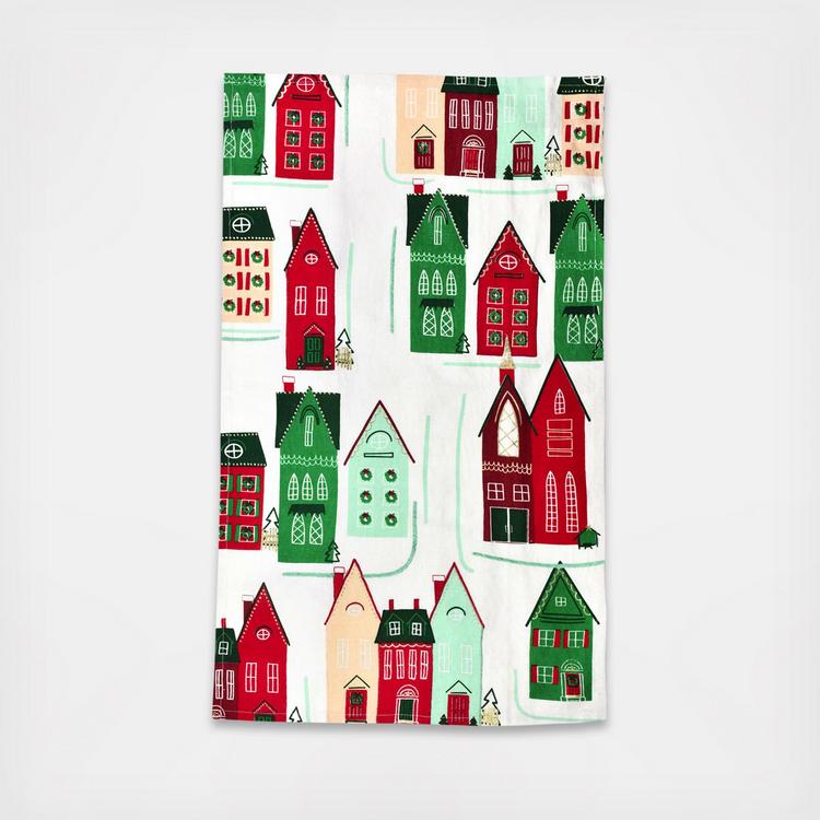 Kate Spade Christmas Holiday Polka Dot Kitchen Dish Towel Cotton Set of 2