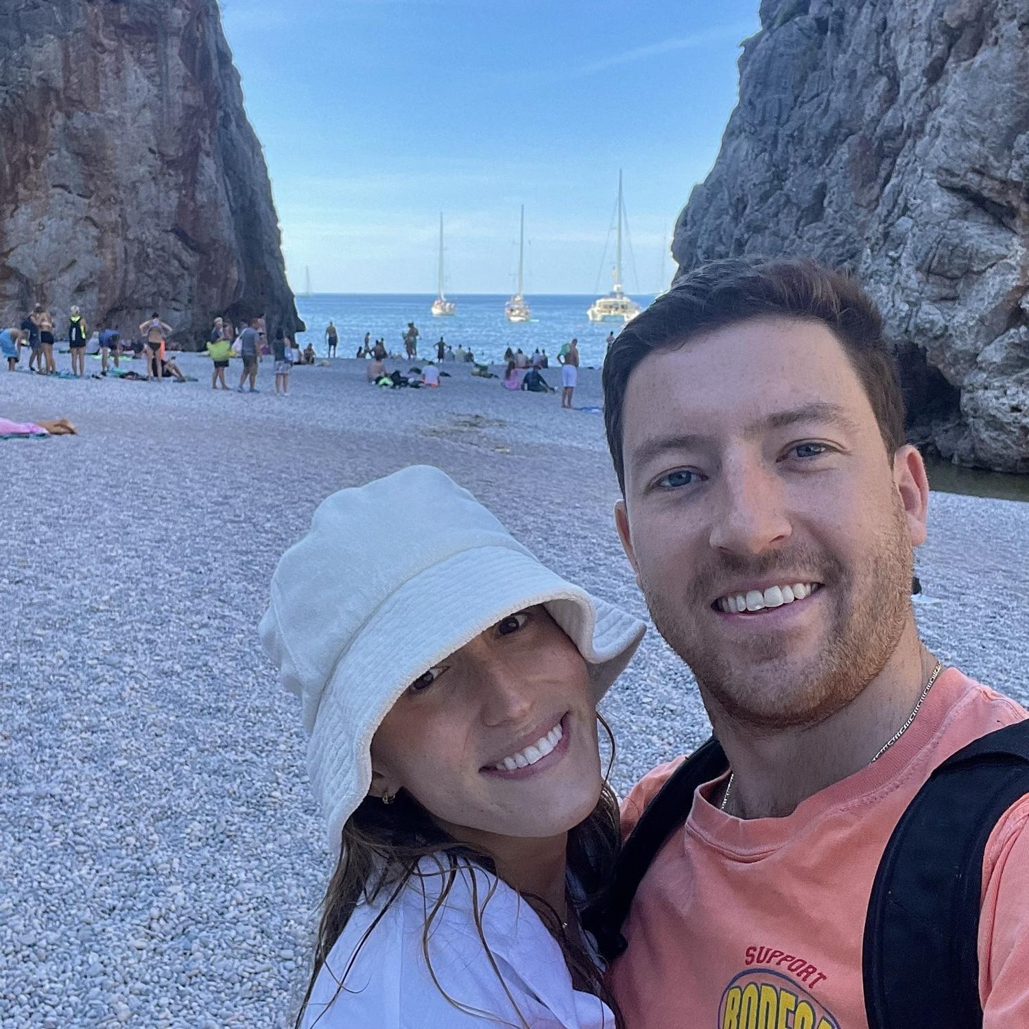 Sa Calobra beach. No sand, just rocks. We did a lot of swimming here!