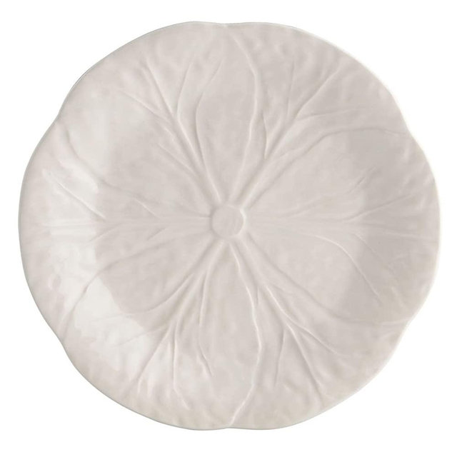 Bordallo Pinheiro Cabbage Beige Dessert Plate, Set of 4