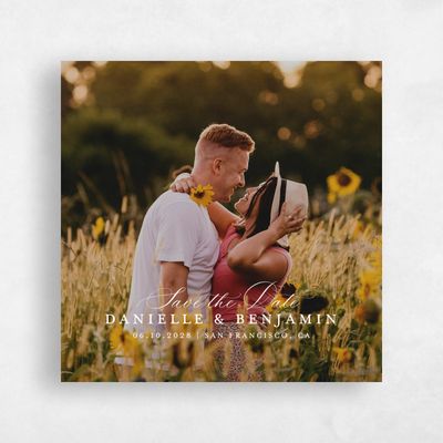 White Photo Wedding Save the Date - Giverny Photo