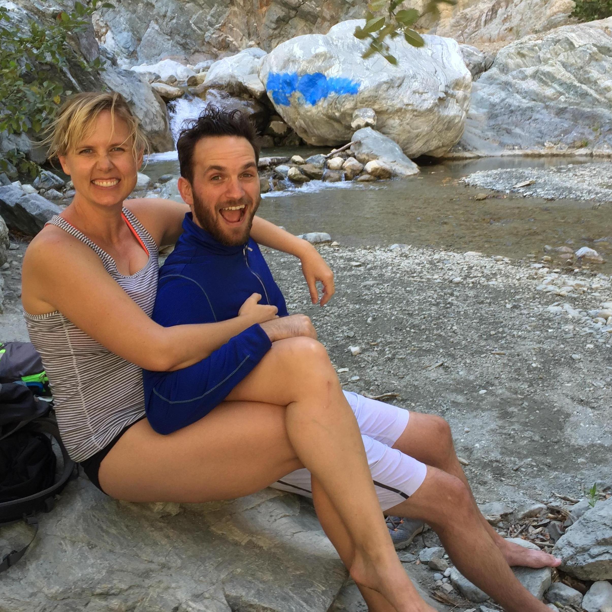 Swimming at the end of the "bridge to nowhere" hike.