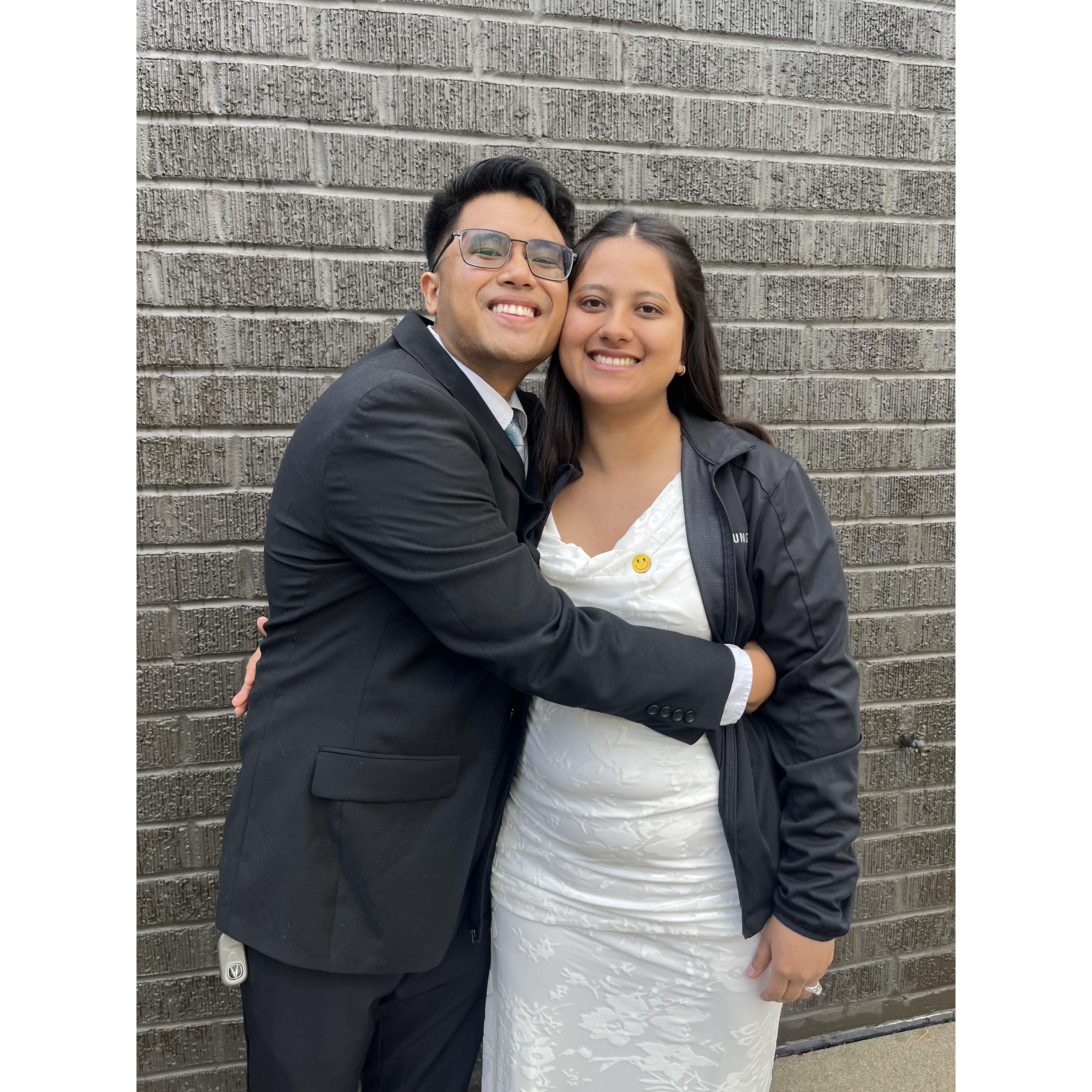 This is the day we got officially civilly married!