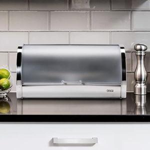 Oggi Stainless Steel Roll Top Bread Box