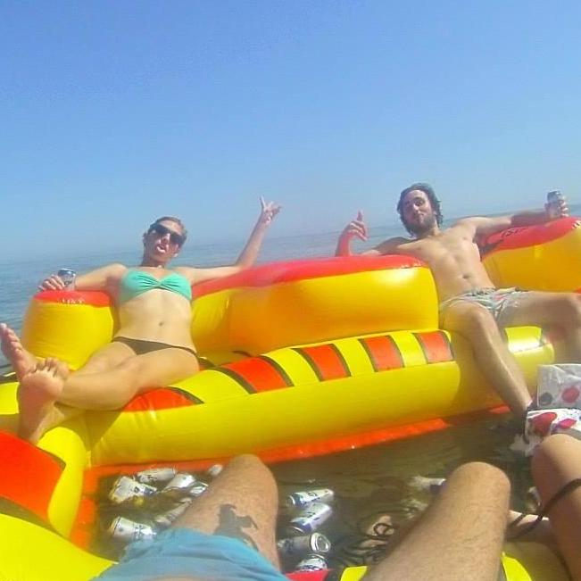 April 2015 - Floating at Peskies in Isla Vista, CA