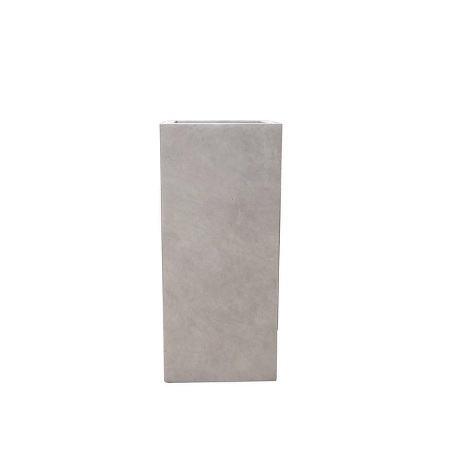 20" x 9" Square Kante Lightweight Modern Tall Outdoor Planter Weathered Concrete Gray - Rosemead Home & Garden, Inc.