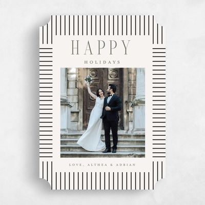 Beige Ticket Holiday Card - Bristol