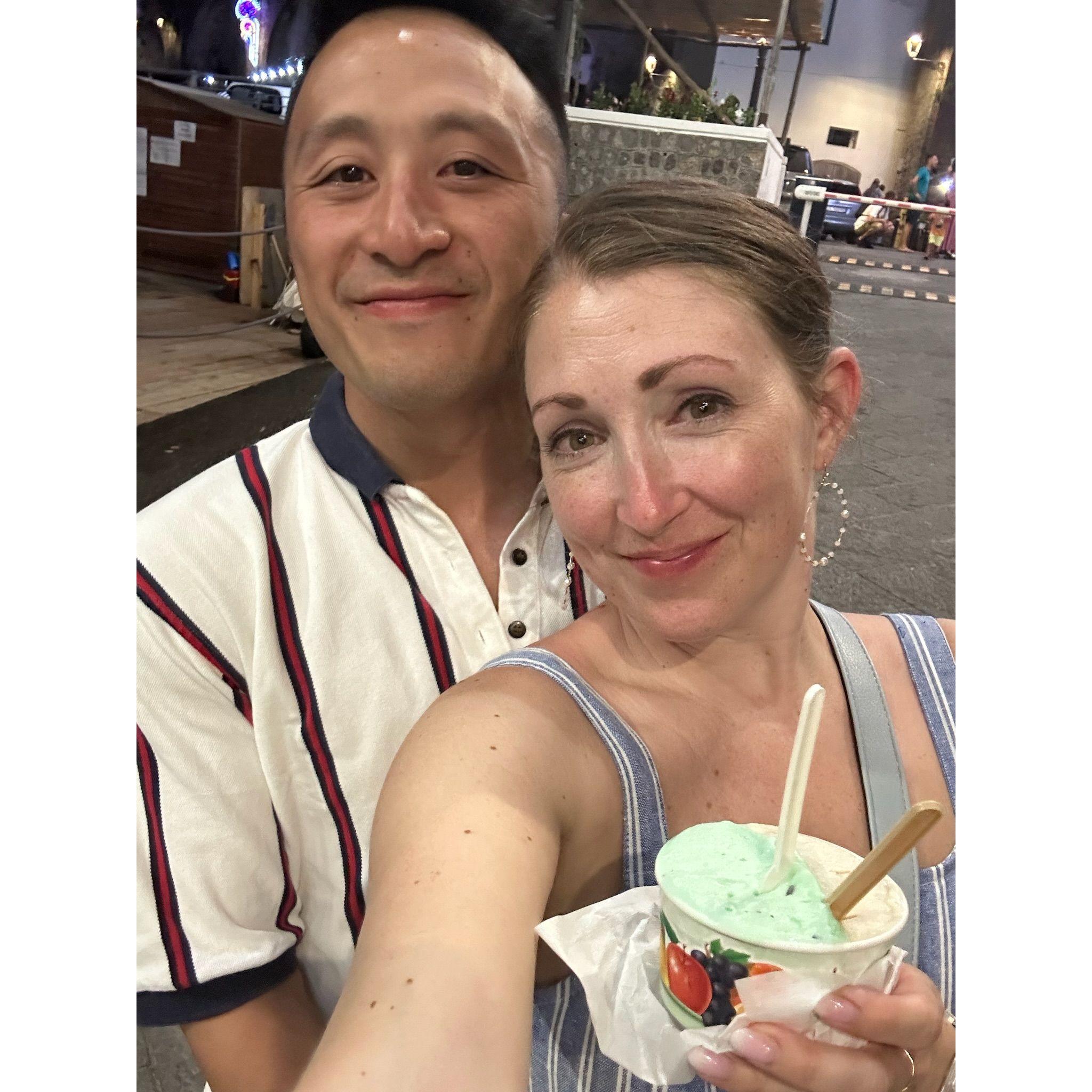 One of many gelato's in Atrani
