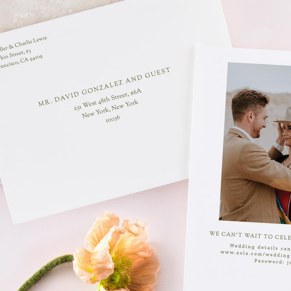 Sparrow Bloom | Red | Zola Wedding Invitations