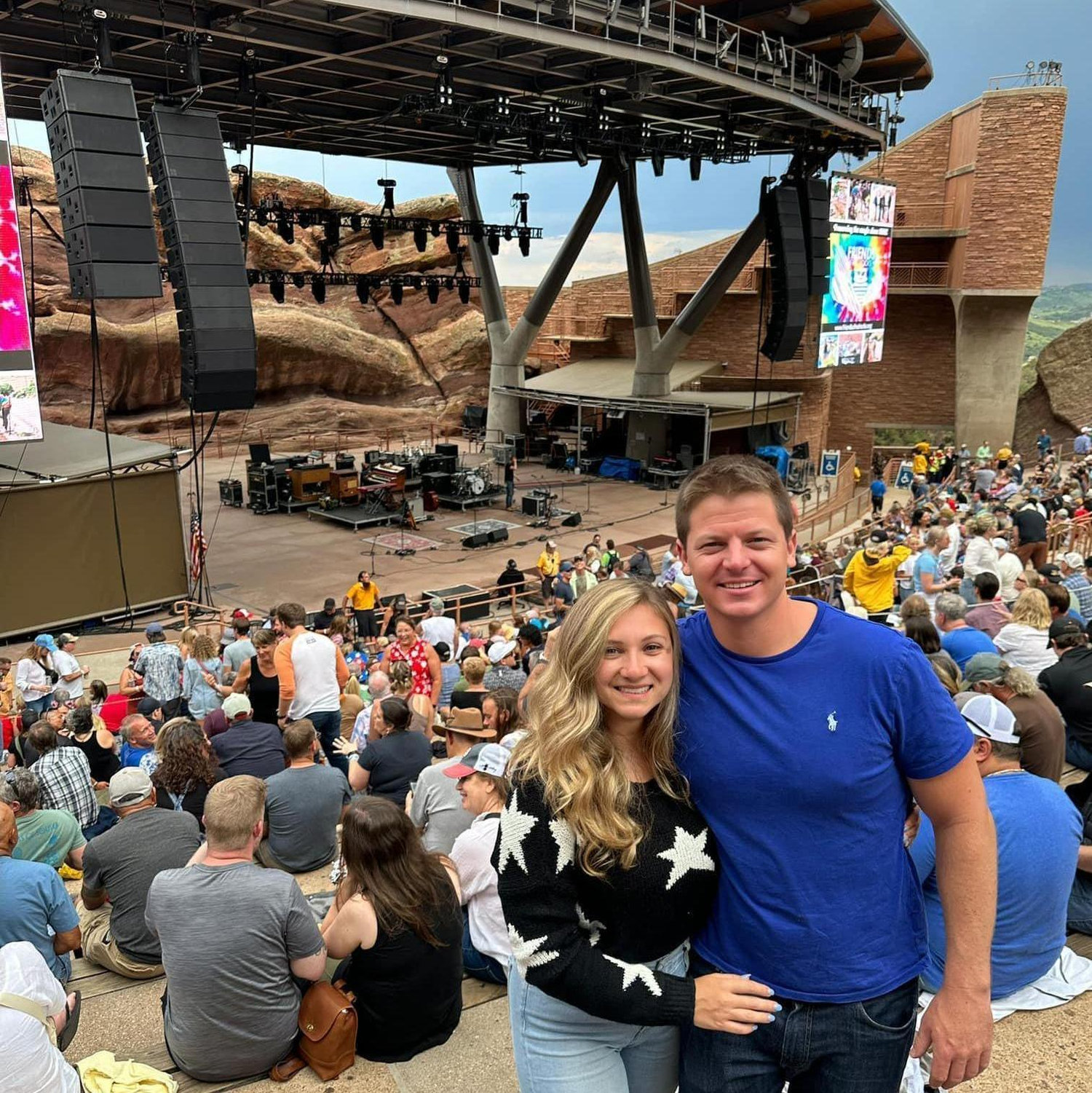 Attending a concert at Red Rocks in Colorado