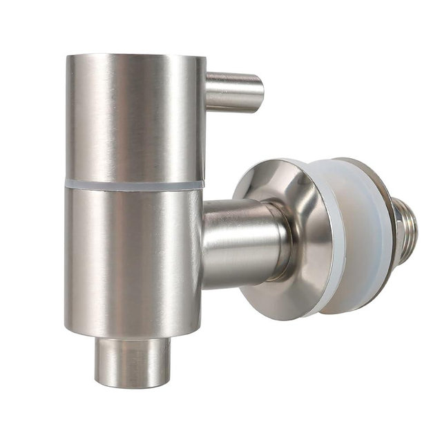 Replacement Spigot Faucet Tap For Beverage Dispenser Stainless Steel Lever Pour Spout For Glass Drink Jar Bucket Ceramic Porcelain Crock Water Dispenser Gravity Filter systems（16MM）