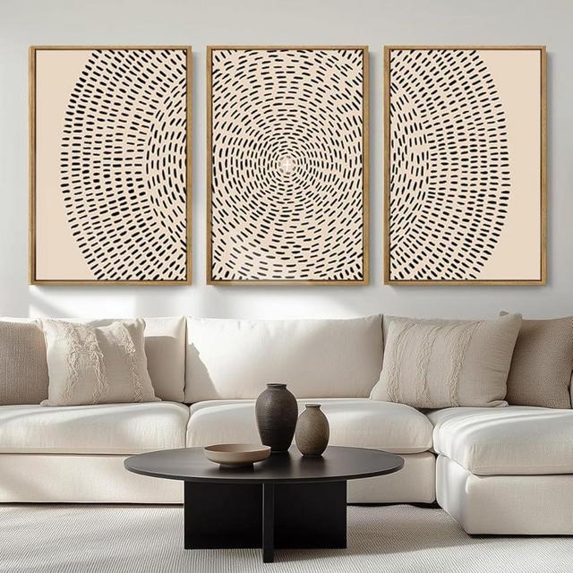 ANHUIB Large Jesus Wall Art 24x36 Inch Jesus Feeds The 5000 Canvas Wall Art Set of 3 Framed Christian Wall Decor Modern Abstract Art Print for Living Room Bedroom Office