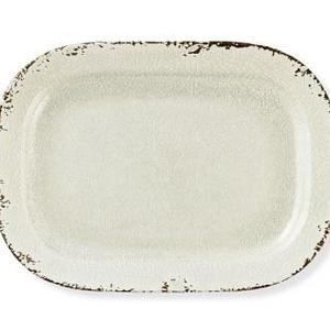 Rustic Melamine Platter, Ivory