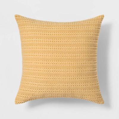 Oversize Square Washed Waffle Pillow Wheat - Threshold™