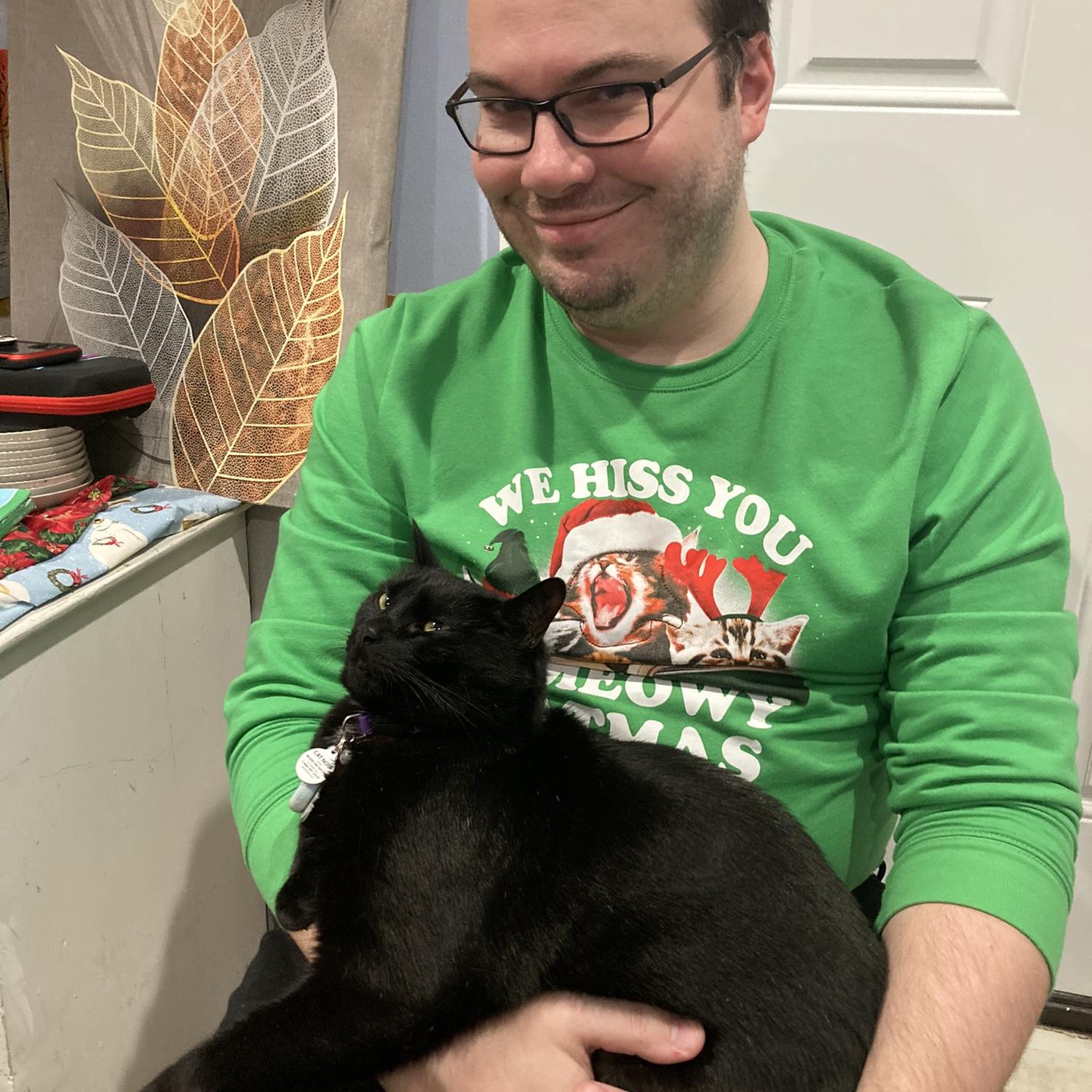Somebody needed to be a part of Xmas dinner. And I’m not talking about the one in the sweater.