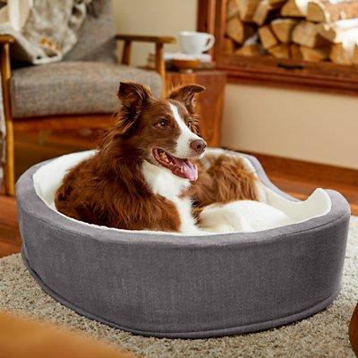 Frisco Bolster Rewashable Dog Bed - Gray