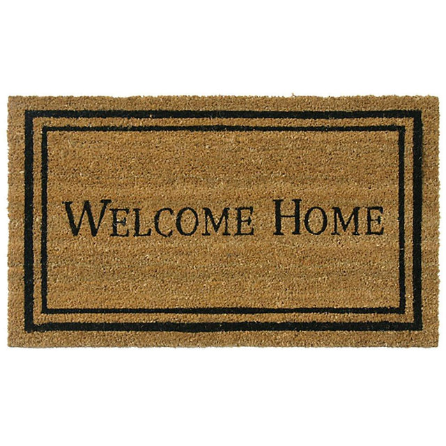 Rubber-Cal Contemporary Welcome Home Mats Natural Coir Matting, 18 x 30-Inch