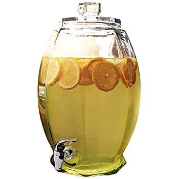 Circleware Cranston Huge Glass Beverage Drink Dispenser, 3 gallon, Clear