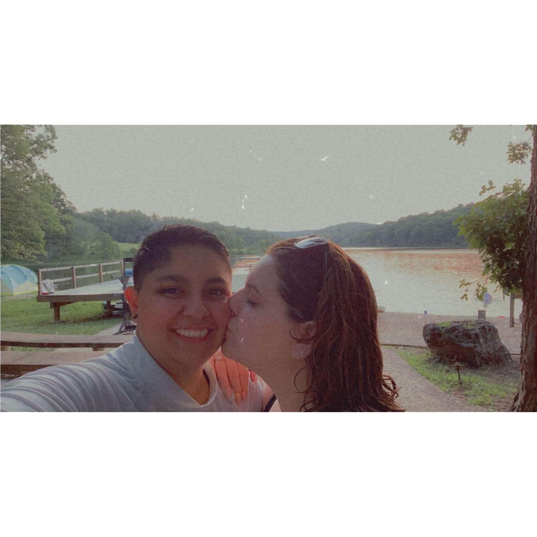 We got to enjoy our first sunset as newlyweds on the lake!