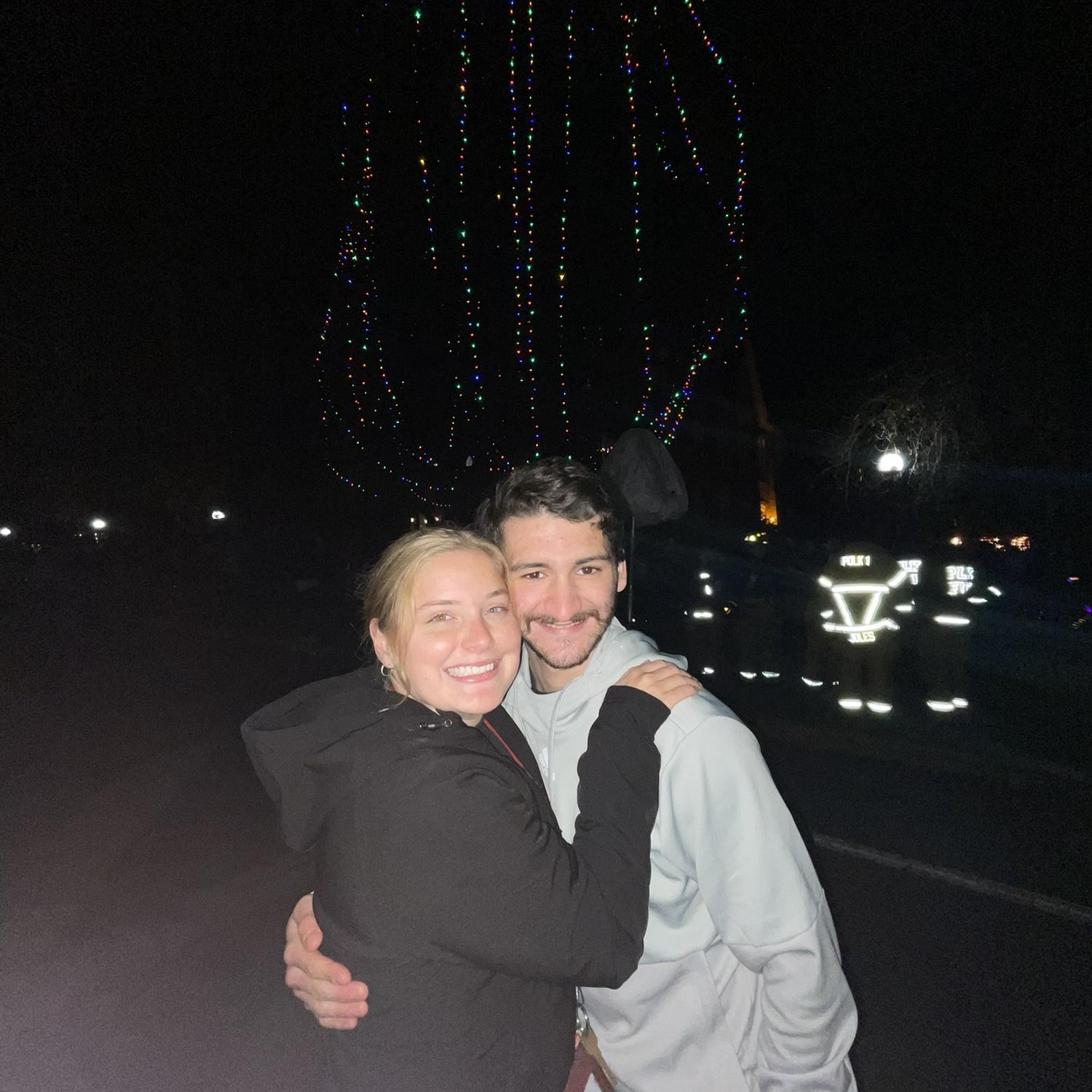 This photo was taken at the annual Christmas tree lighting at Western Oregon University.