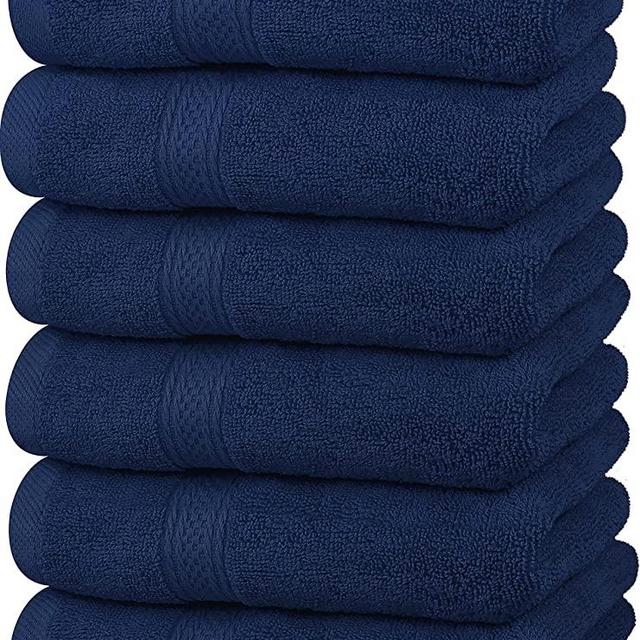 Utopia Towels Premium Navy Blue Hand Towels - 100% Combed Ring Spun Cotton, Ultra Soft and Highly Absorbent, 600 GSM Extra Large Hand Towels 16 x 28 inches, Hotel & Spa Quality Hand Towels (6-Pack)