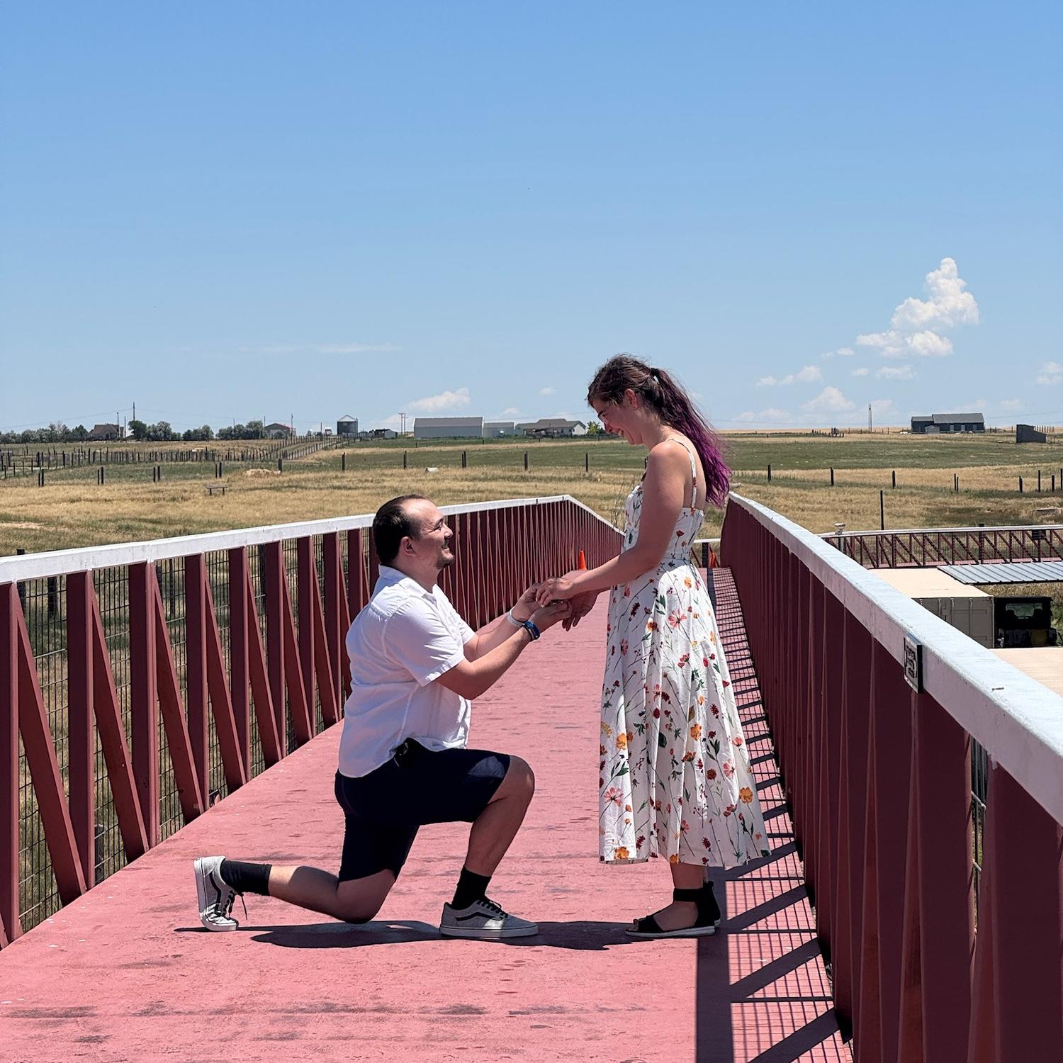Brock proposed at the Wild Animal Sanctuary!