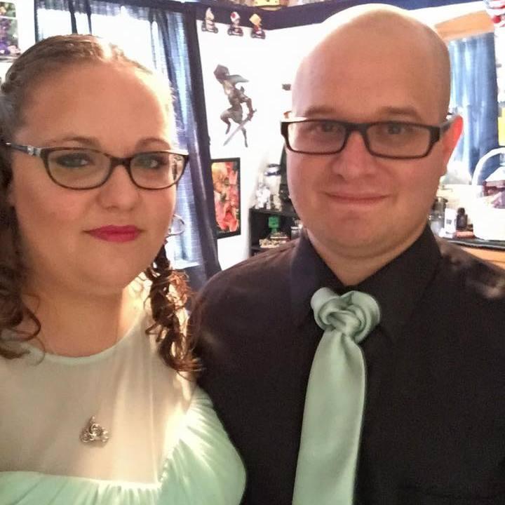 On our way to Jessica and Brian's wedding.