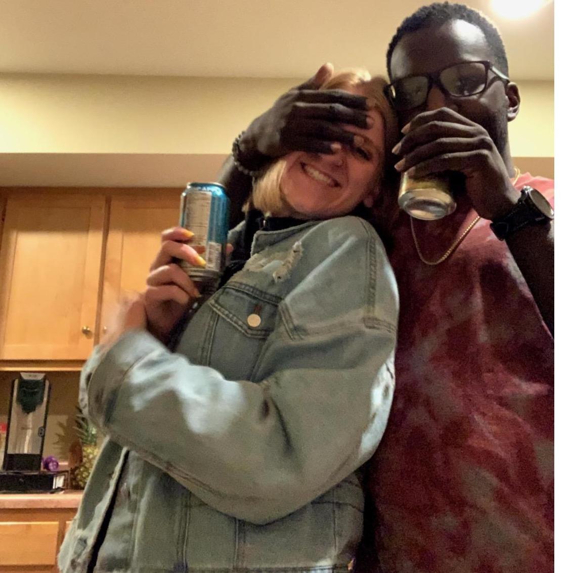 One amazing aspect of our relationship has been learning about our unique lives together.. Here is Taj learning about being a college student. Gemma excitedly let him in on the fun.