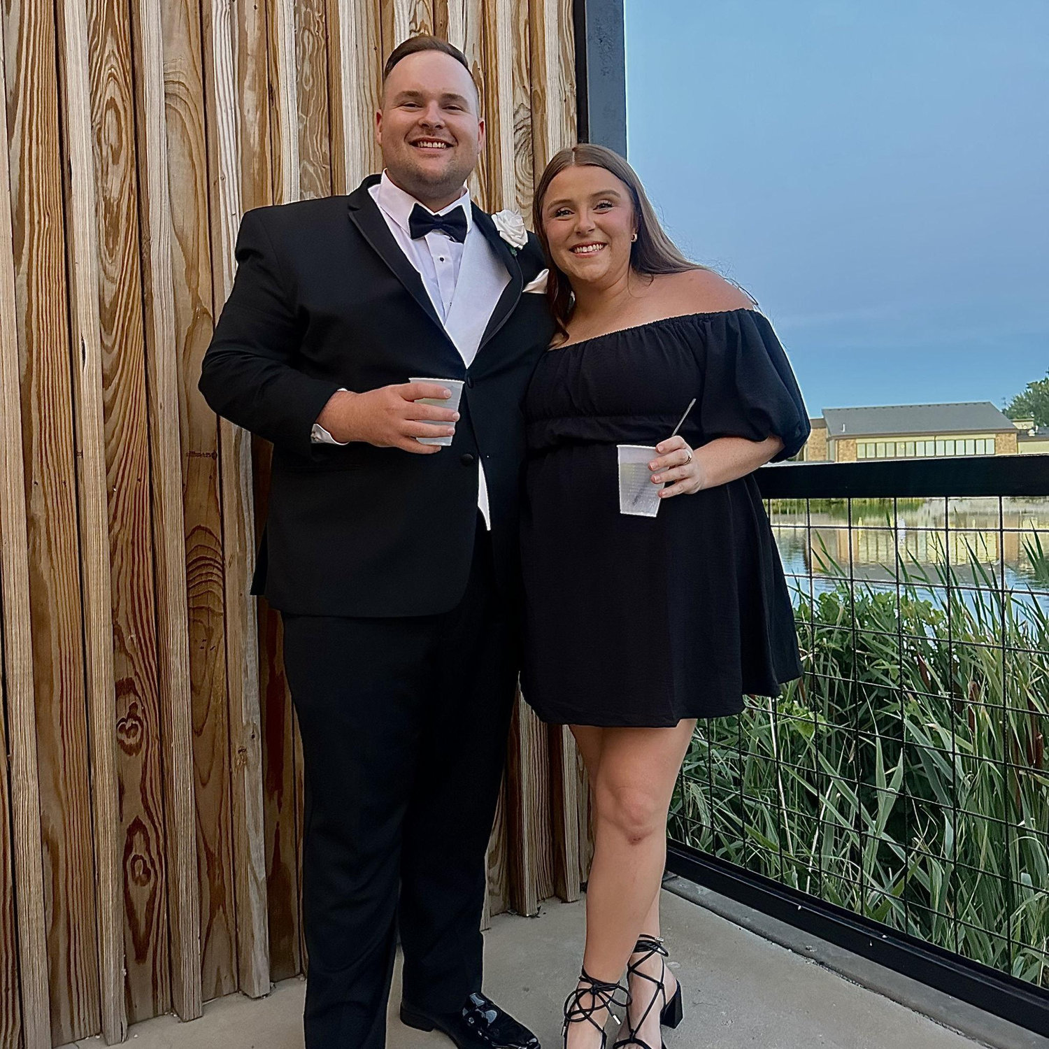 Our first wedding together.