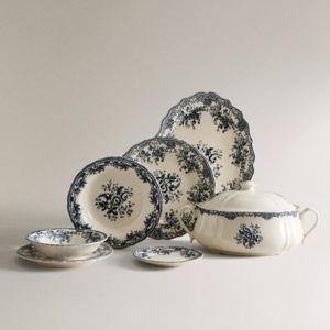 Vajilla Completa Floral Azul (6 puestos) ZaraHome